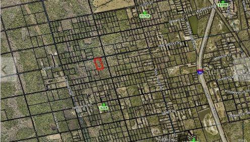 This is a map showing a highlighted rectangular property lot within a grid of streets — INDIAN RIVER PARK, MIMS, FL
