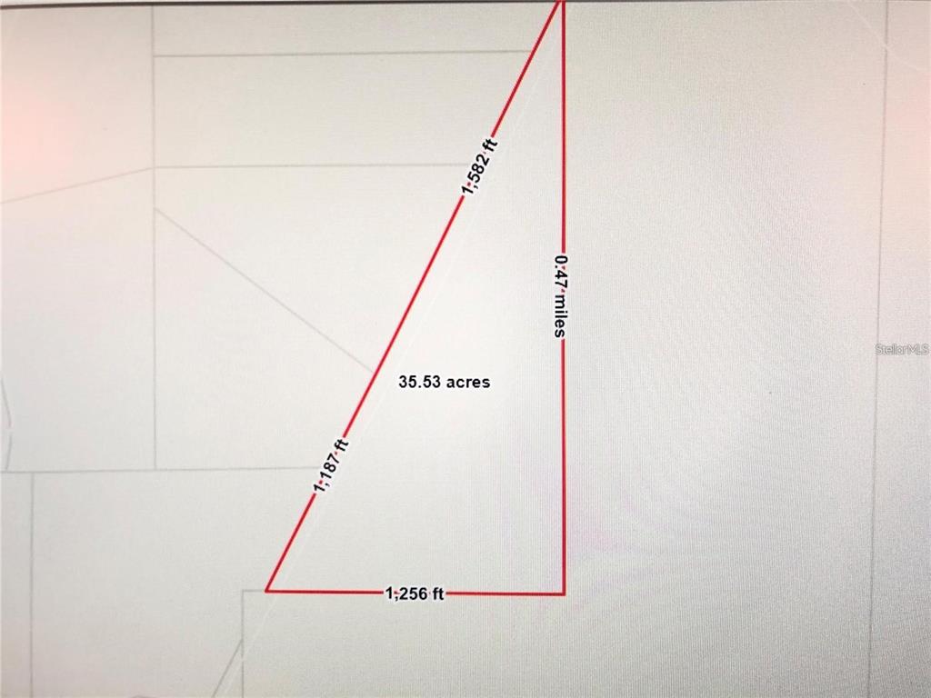 This is a map showing the boundary lines and dimensions of a 35.53-acre property — 35 Acres MADISON MAIN LINE, PERRY, FL