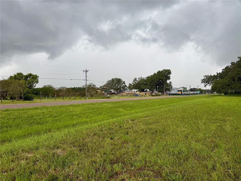 A grassy field sits in the foreground before a paved road and distant trees — 0 STATE ROAD 471, WEBSTER, FL