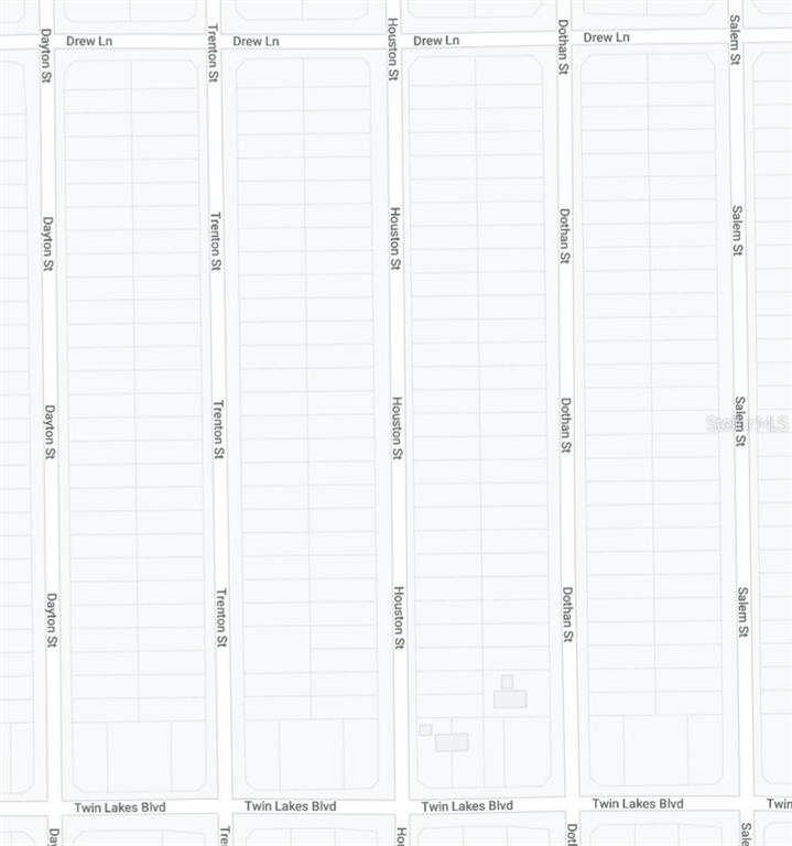 This is a map showing a grid of residential lots and streets — 00 HOUSTON STREET, INTERLACHEN, FL