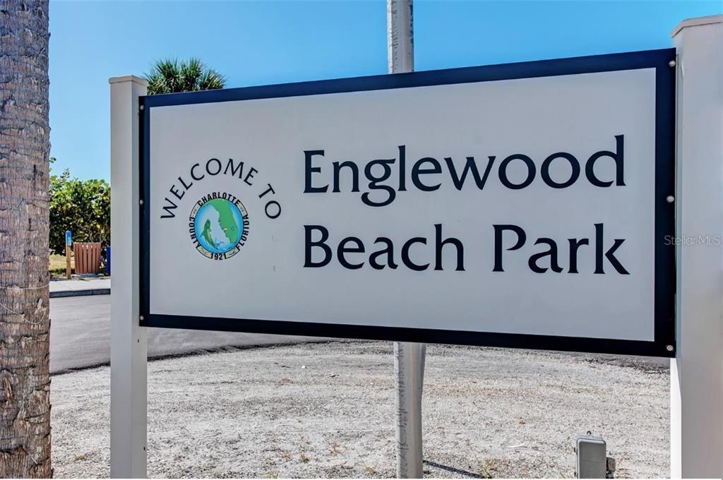 A sign welcomes visitors to Englewood Beach Park in Charlotte County, Florida — 10435 PENDLETON AVENUE, ENGLEWOOD, FL