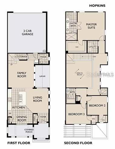 This is a floor plan showing the first and second levels of a two-story home — 14142 WALCOTT AVENUE, ORLANDO, FL