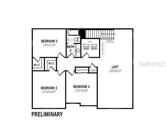 This is a floor plan for a single-story home featuring a study, kitchen, and primary suite — 9240 DERBYSHIRE DRIVE, PARRISH, FL