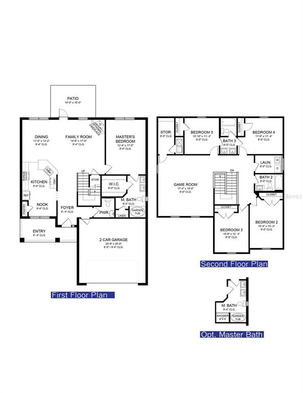 This is a floor plan showing the layout of a two-story residential home — 27281 PUNO DRIVE, PUNTA GORDA, FL