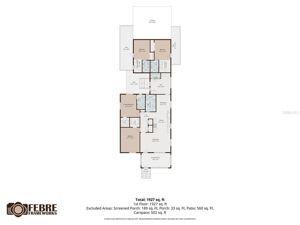 A white, single-story house with a black front door, large windows, and a front walkway — 3745 1ST AVENUE N, ST PETERSBURG, FL