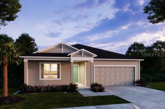 This is a rendering of a single-story suburban house with a two-car garage — 830 SW 80TH WAY, GAINESVILLE, FL