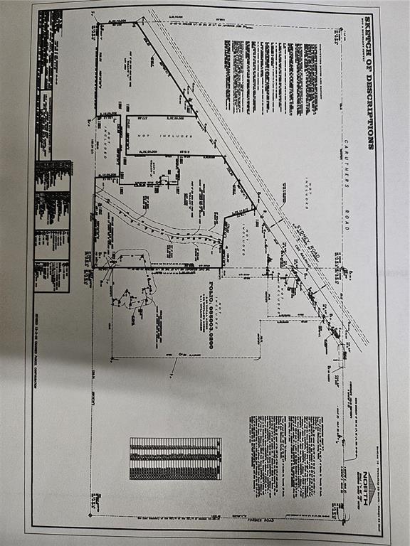 This is a survey map showing property boundaries, road locations, and parcel details — SYDNEY ROAD, DOVER, FL