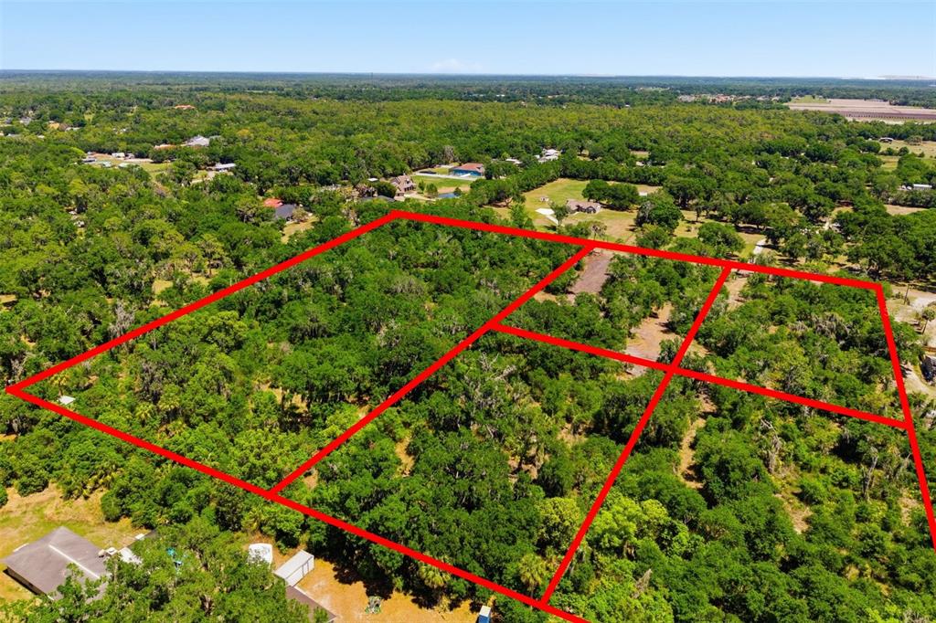 This is a survey plat map for a minor subdivision titled HLT Estates — 19084 RED BIRD LANE LOT 4, LITHIA, FL
