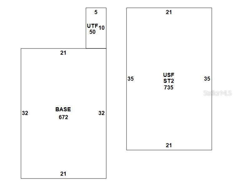 This is a floor plan diagram showing the square footage of a two-story building — 247 DEBORA COURT UNIT 247, ALTAMONTE SPRINGS, FL