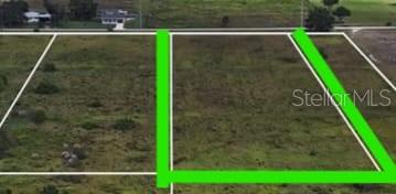 An aerial view shows a rectangular, undeveloped grassy lot outlined in green — METHENY RD, PARCEL C, WAUCHULA, FL