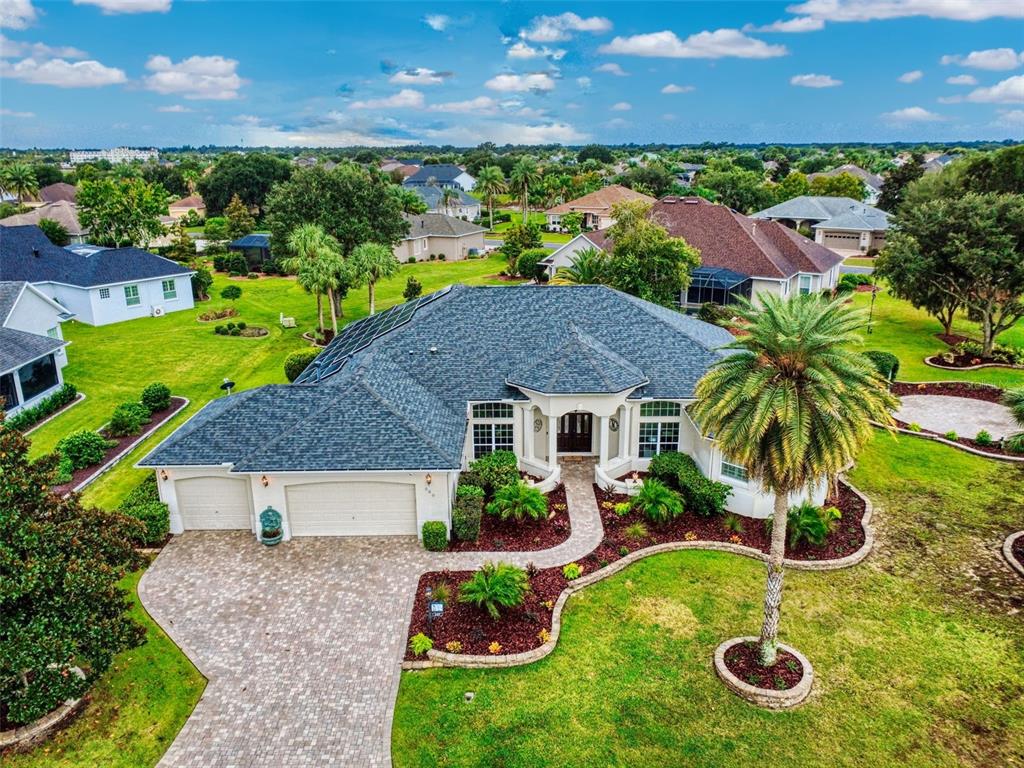 This is a floor plan showing the layout of a single-story residential property — 649 TERNBERRY FOREST DRIVE, THE VILLAGES, FL