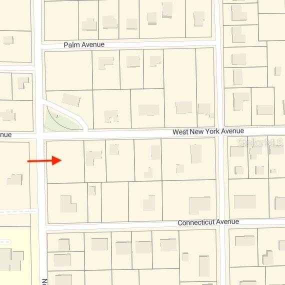 This is a map showing property lot lines and street names in a residential neighborhood — 281 N SUMMIT AVENUE, LAKE HELEN, FL
