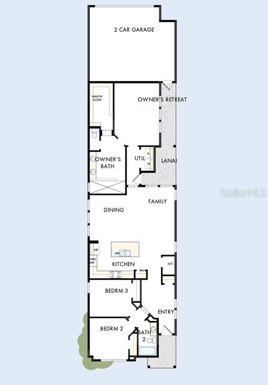 This is a floor plan for a single-story home with a two-car garage — 3219 VOYAGER AVENUE, ST CLOUD, FL
