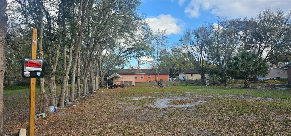 A vacant, grassy lot features a line of trees and a small, light-colored canopy — IMMOKALEE STREET, INTERCESSION CITY, FL