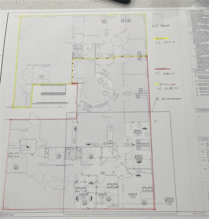 This is a floor plan showing the layout of a commercial office space with multiple rooms — 7560 RED BUG LAKE RD UNIT 2014, OVIEDO, FL