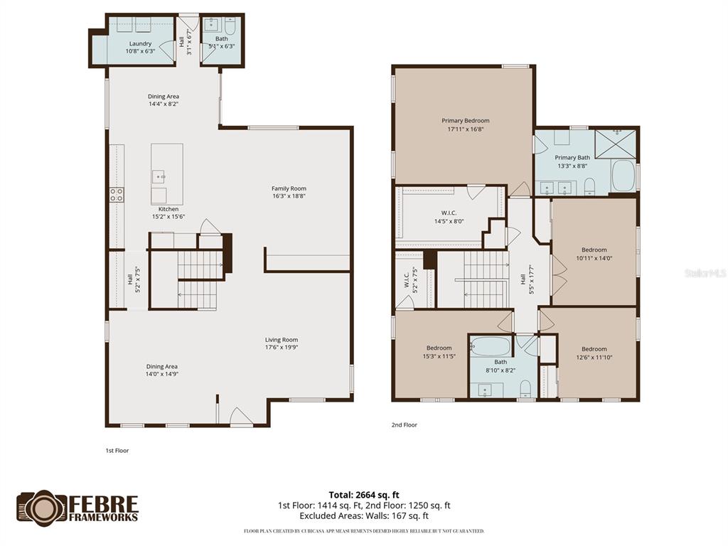 A kitchen features wooden cabinets, granite countertops, a central island, and stainless steel appliances — 14759 ROYAL POINCIANA DRIVE, ORLANDO, FL