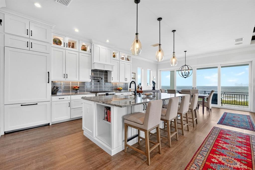 An aerial view of a modern white two-story house with a black metal roof — 2574 S OCEAN SHORE BOULEVARD, FLAGLER BEACH, FL