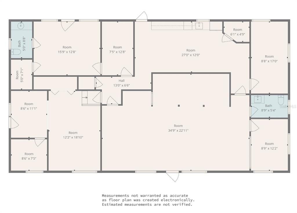 This is a floor plan showing the layout of a multi-room residential property — 7265 SW HIGHWAY 200, OCALA, FL