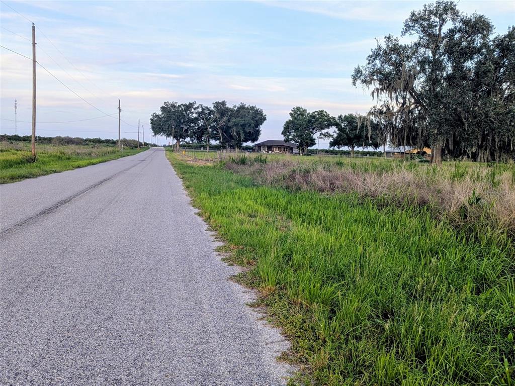 A paved road runs alongside a grassy field with trees and a house in distance — TOM BRYAN RD, ZOLFO SPRINGS, FL