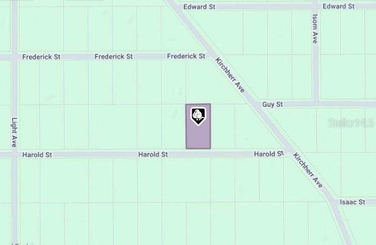This map shows a rectangular property lot located along Harold Street — 4530 HAROLD STREET, HASTINGS, FL