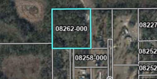 This is an aerial map showing a highlighted parcel of land with a property identification number — 2000 MIXON ROAD, PERRY, FL