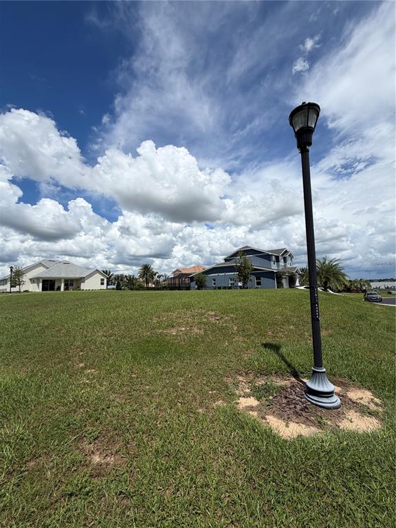 A grassy lot features a street lamp in the foreground with houses in the background — 314 PULCHELLA WAY, LAKE ALFRED, FL
