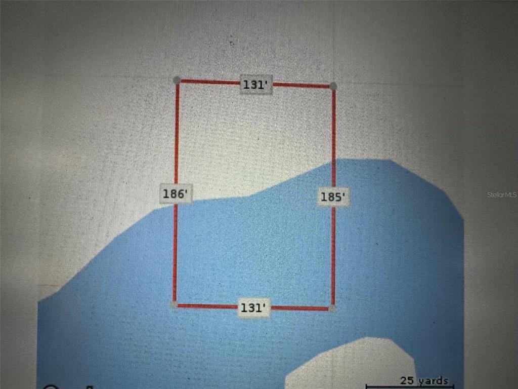 This is a map showing the rectangular dimensions of a plot of land — DOYLE ROAD, OSTEEN, FL
