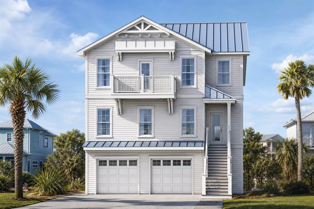 This floor plan shows the ground, first, and second levels of a three-story residential home — 14085 W PARSLEY, MADEIRA BEACH, FL