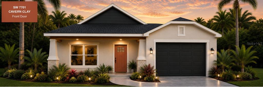 A single-story house under construction with concrete block walls and a white garage door — 34281 MANUEL STREET, WEBSTER, FL