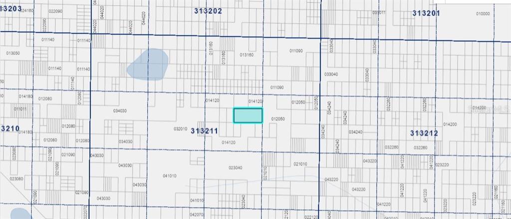 This is a map showing a highlighted parcel of land within a grid of lots — N/A, FROSTPROOF, FL