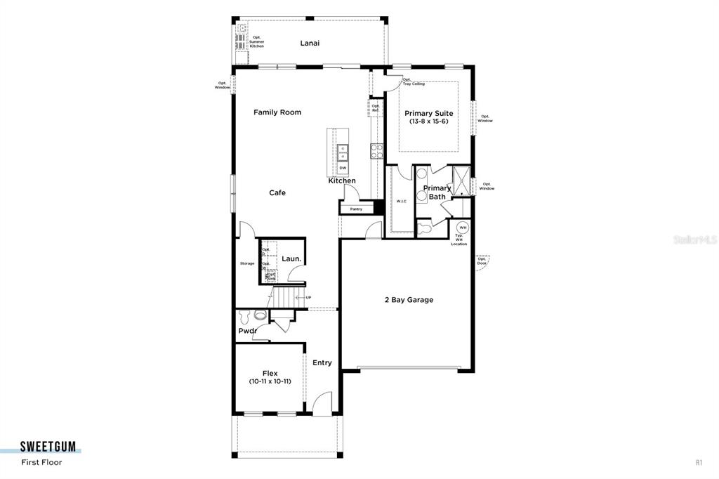 This is a floor plan for the first level of a residential home — 5051 ORINOCO LANE, ST CLOUD, FL