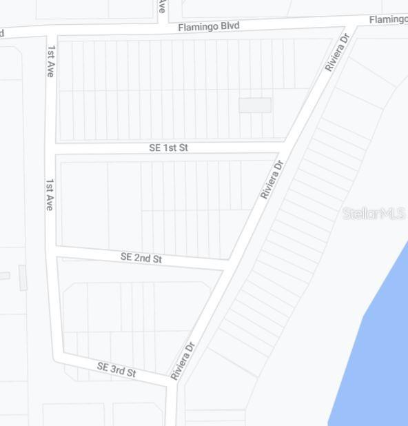 This is a map showing residential lots and streets in a neighborhood — 00 RIVIERA DRIVE, INTERLACHEN, FL