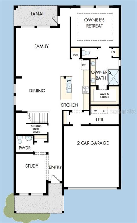This is a floor plan for a single-story home with a two-car garage — 2786 SOLETA VIEW, ODESSA, FL