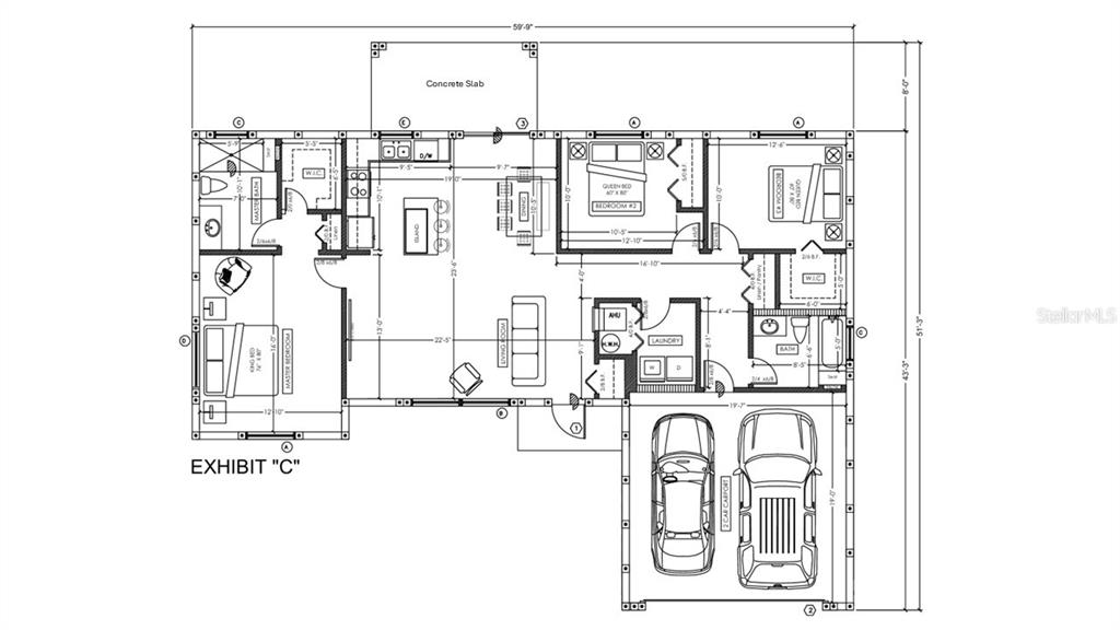 A white single-story house with a dark roof and a paved driveway sits on grass — 2544 N ARROWHEAD ROAD, AVON PARK, FL