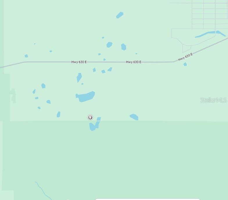This is a map showing a location near Highway 630 E with several small bodies of water — TBD, FROSTPROOF, FL