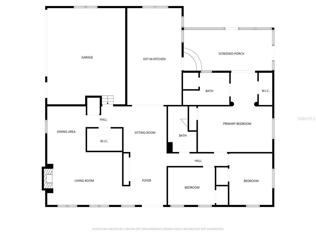 This is a floor plan of a single-story house with three bedrooms and a garage — 2944 OCEAN SHORE BOULEVARD, ORMOND BEACH, FL