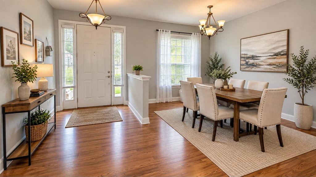 The exterior of a yellow house features a grassy lawn, a patio, and two doors — 2601 GOLD DUST CIRCLE, KISSIMMEE, FL