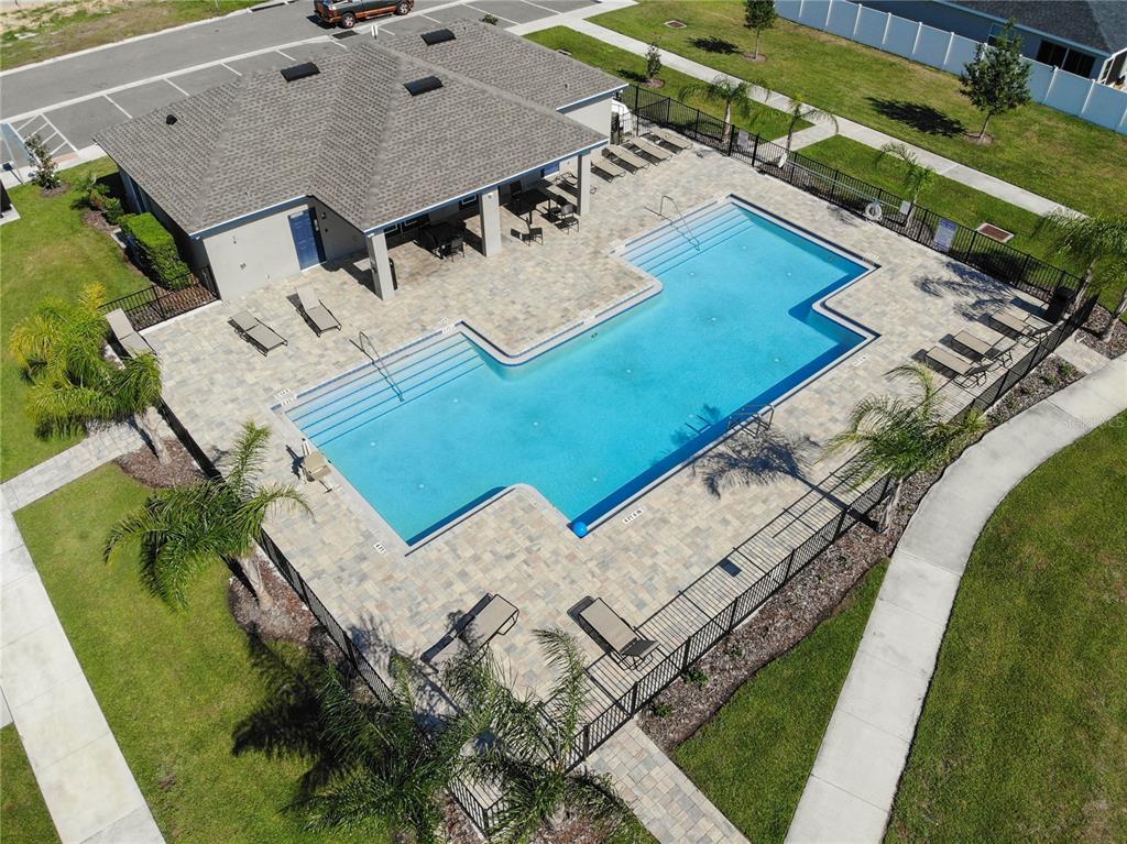 This is a floor plan for a single-story home with three bedrooms and a garage — 1923 GOLDEN BEAK DRIVE, EAGLE LAKE, FL