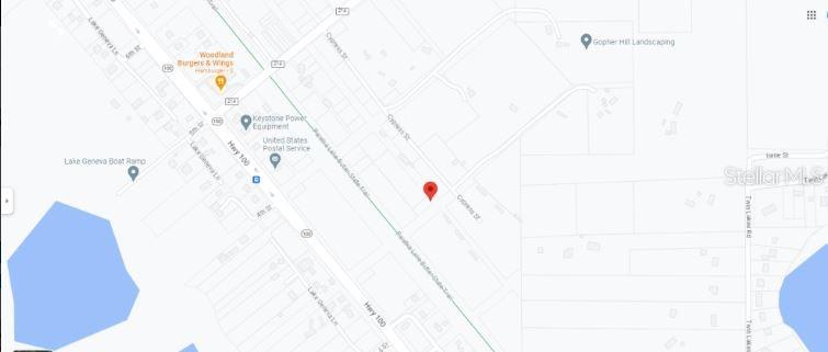 This is a map showing the location of a property near Highway 100 — 3RD STREET, KEYSTONE HEIGHTS, FL