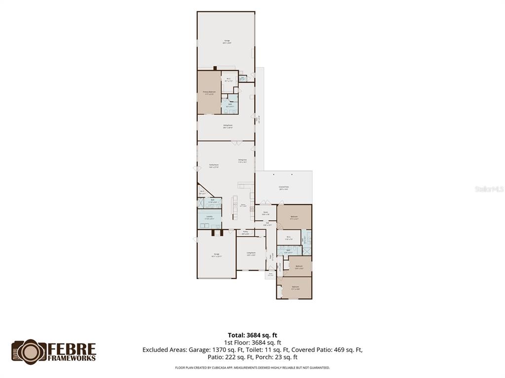 This is a floor plan showing the layout of a multi-room residential property — 2219 NEW JERSEY RD, LAKELAND, FL