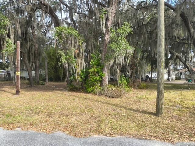A vacant, grassy lot features several large trees draped in Spanish moss — 4734 N APACHE TRAIL, HERNANDO, FL