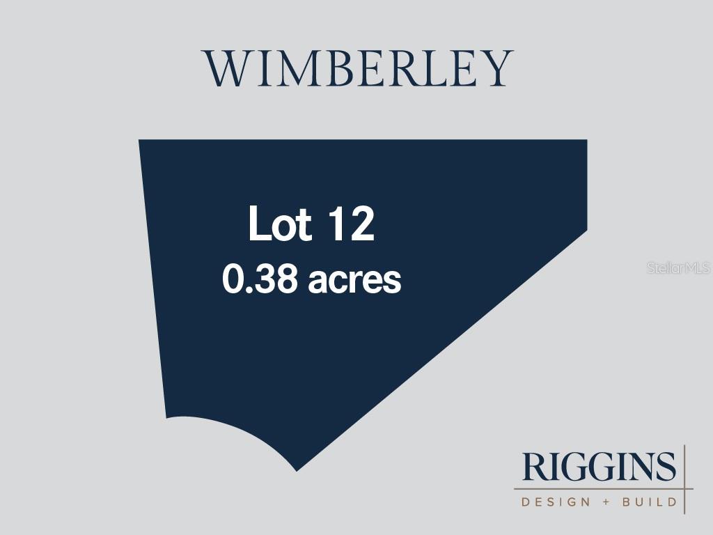 This is a digital rendering of a land plot labeled Lot 12 at 0.38 acres — 605 SW 139TH COURT, NEWBERRY, FL