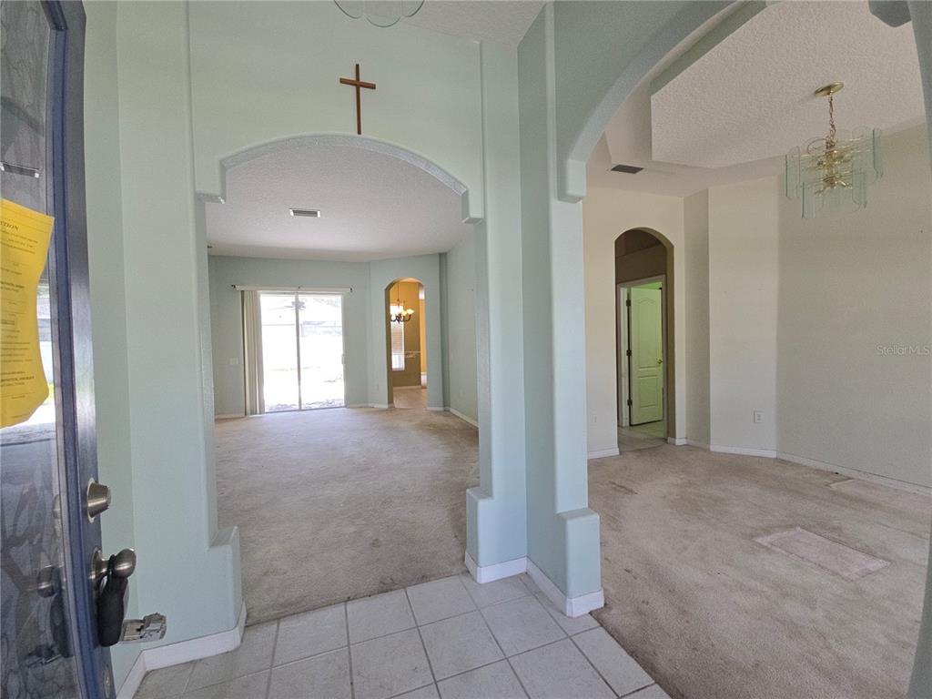 A single-story house with a concrete driveway, a two-car garage, and a flowering tree — 4106 BALINGTON DRIVE, VALRICO, FL