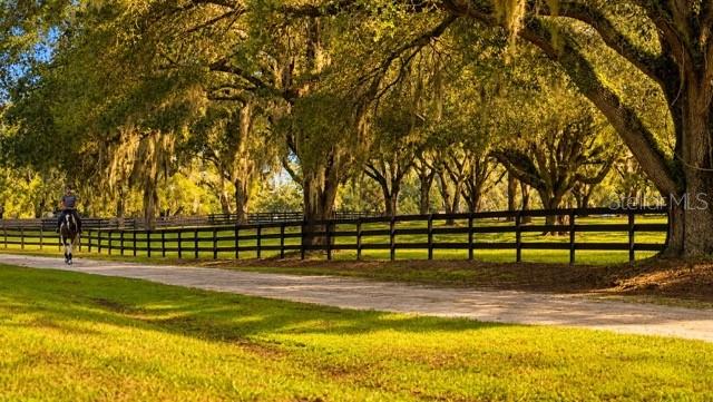 A metal barn with an open-air center breezeway sits on a large, grassy lawn — 16525 SW 5TH PLACE, NEWBERRY, FL