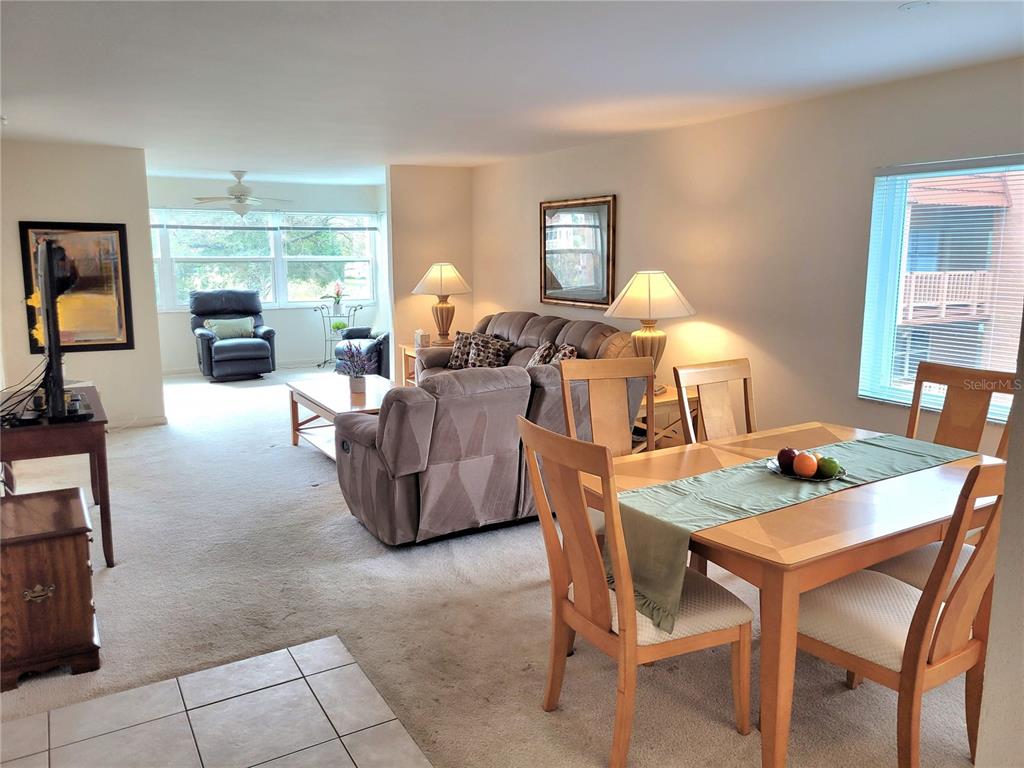A living room with beige carpet, two brown sofas, a wooden coffee table, and television — 9861 Sunrise Lakes  Blvd SUNRISE LAKES BOULEVARD UNIT 310, SUNRISE, FL