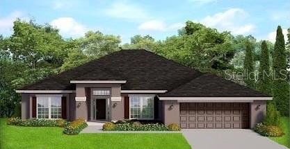This is a floor plan for a single-story house with four bedrooms and a garage — 6330 LAPIDUS RD., NORTH PORT, FL