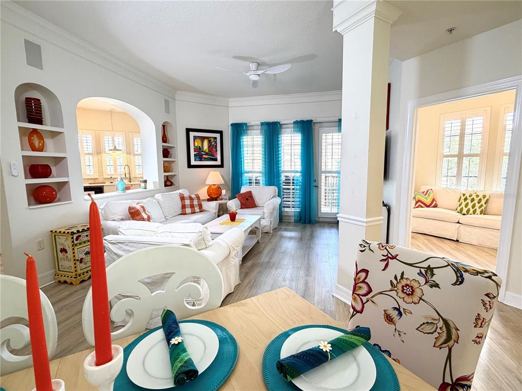 A doorway with a number 308 sign leads into a room with light wood flooring — 501 MIRASOL CIRCLE UNIT 308, CELEBRATION, FL