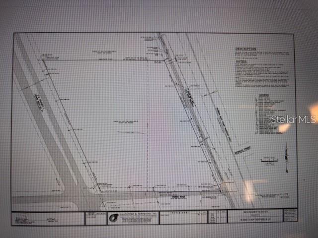 This is a black and white boundary survey map of a plot of land — OLD DIXIE HIGHWAY, FORT PIERCE, FL