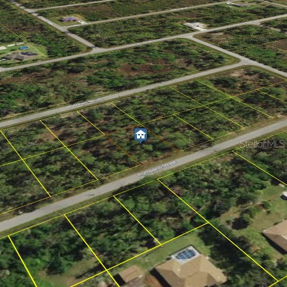 A view of a vacant, wooded lot with tall pine trees and dense underbrush — 72 POMPANO STREET, PORT CHARLOTTE, FL
