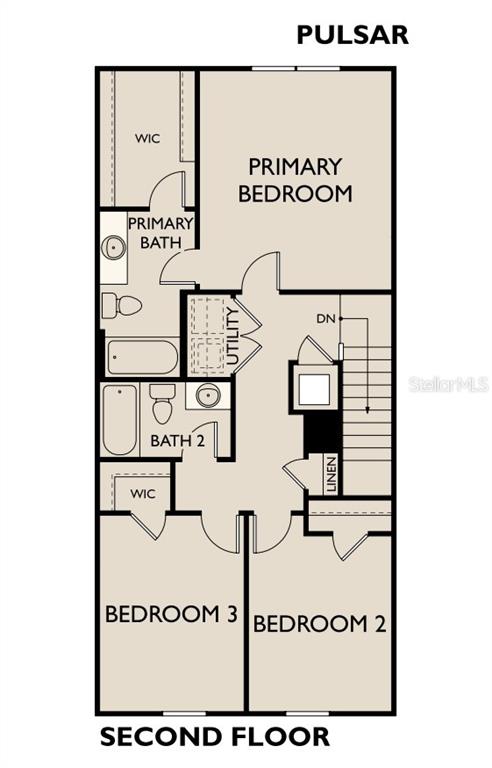 This is a floor plan for the second floor of a residential home — 10510 CURVING CREEK LOOP, PARRISH, FL